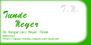 tunde meyer business card